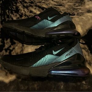 Nike Air Max 270 Black and Blue Sneakers